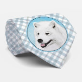 Samoyed Painting - Cute Original Dog Art Stropdas (Opgerold)