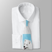Samoyed Painting - Cute Original Dog Art Stropdas (Gebonden)