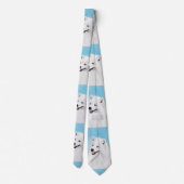 Samoyed Painting - Cute Original Dog Art Stropdas (Achterkant)