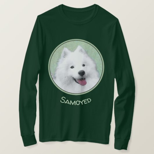 Samoyed Painting - Cute Original Dog Art T-shirt (Design voorkant)