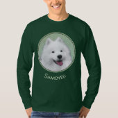 Samoyed Painting - Cute Original Dog Art T-shirt (Voorkant)
