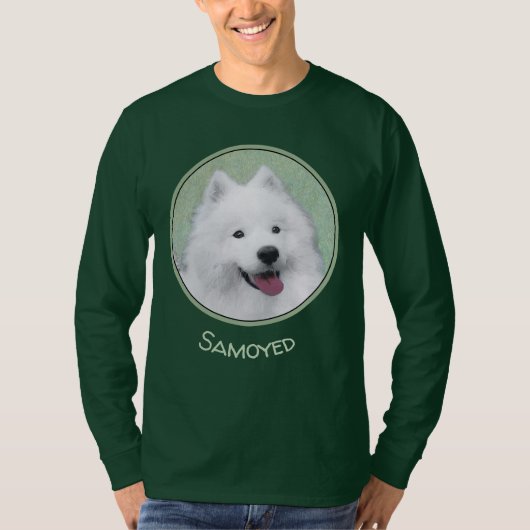 Samoyed Painting - Cute Original Dog Art T-shirt (Voorkant)