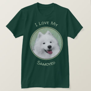 Samoyed Painting - Cute Original Dog Art T-shirt