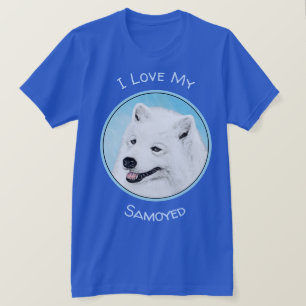 Samoyed Painting - Cute Original Dog Art T-shirt
