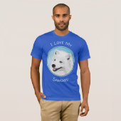 Samoyed Painting - Cute Original Dog Art T-shirt (Voorkant volledig)