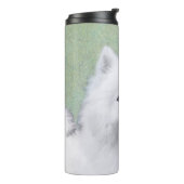 Samoyed Painting - Cute Original Dog Art Thermosbeker (Gedraaid links)