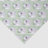 Samoyed Painting - Cute Original Dog Art Tissuepapier (Detail)