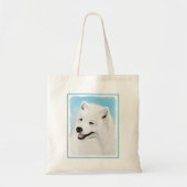 Samoyed Painting - Cute Original Dog Art Tote Bag (Voorkant)