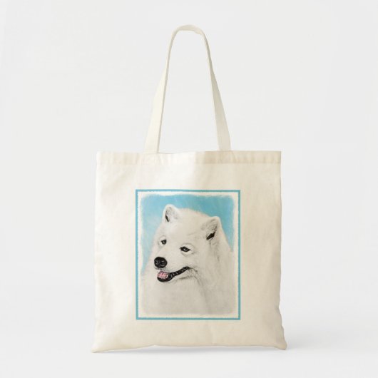 Samoyed Painting - Cute Original Dog Art Tote Bag (Voorkant)