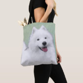 Samoyed Painting - Cute Original Dog Art Tote Bag (Dichtbij)