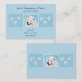 Samoyed Painting - Cute Original Dog Art Visitekaartje (Voorkant / Achterkant)