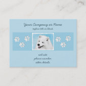 Samoyed Painting - Cute Original Dog Art Visitekaartje (Voorkant)