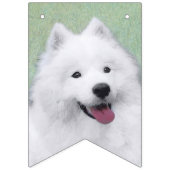 Samoyed Painting - Cute Original Dog Art Vlaggetjes (Tweede vlag)