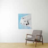 Samoyed Painting - Cute Original Dog Art Wandkleed (In situ)