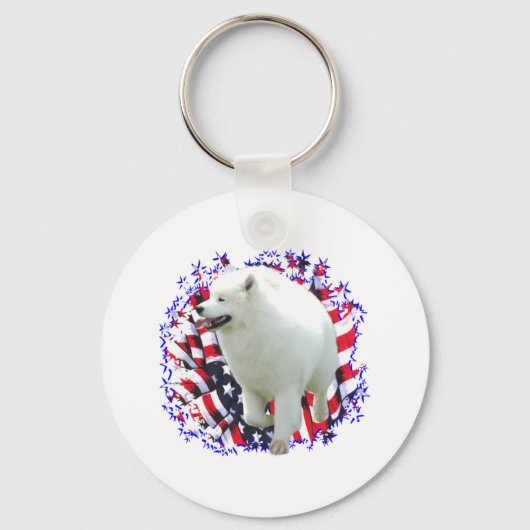 Samoyed Patriot Sleutelhanger (Voorkant)
