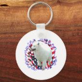 Samoyed Patriot Sleutelhanger (Voorkant)