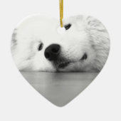 Samoyed Photo Dog White Keramisch Ornament (Voorkant)