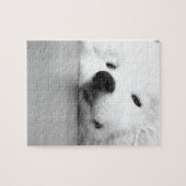 Samoyed Photo Dog White Legpuzzel (Horizontaal)
