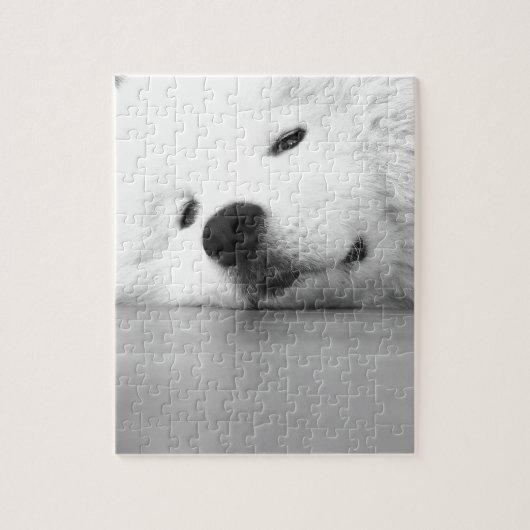 Samoyed Photo Dog White Legpuzzel (Verticaal)