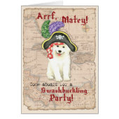 Samoyed Pirate Invitation (Voorkant)
