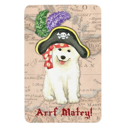 Samoyed Pirate Magneet (Verticaal)