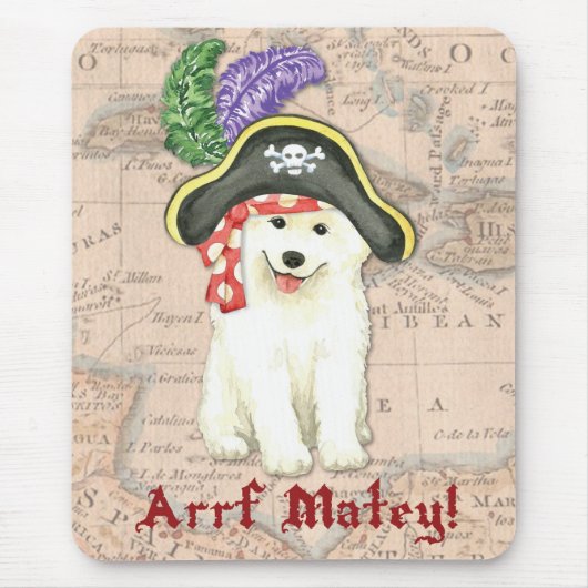 Samoyed Pirate Muismat (Voorkant)