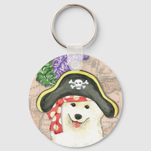 Samoyed Pirate Sleutelhanger (Voorkant)