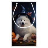 Samoyed pompoenen Halloween eng Klein Cadeauzakje (Achterkant)