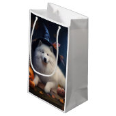 Samoyed pompoenen Halloween eng Klein Cadeauzakje (Achterkant Gekanteld)