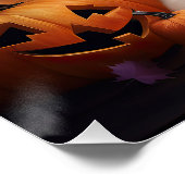 Samoyed pompoenen Halloween eng Perfect Poster (Hoek)