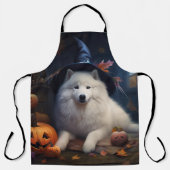Samoyed pompoenen Halloween eng Schort (Voorkant)
