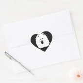 Samoyed Portrait, Glossy Stickers Blad van 20! (Envelop)