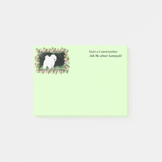 Samoyed Post-it® notes 4 x 3 met bericht (Voorkant)