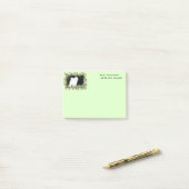 Samoyed Post-it® notes 4 x 3 met bericht (Op bureau)