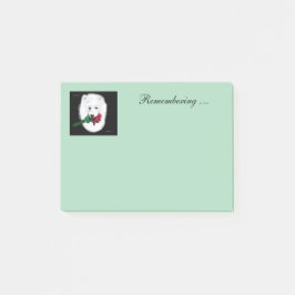Samoyed Post-it Notities 3M, 4X3 inch. "Onthouden" Post-it® Notes