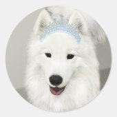 Samoyed Princess Sticker (Voorkant)