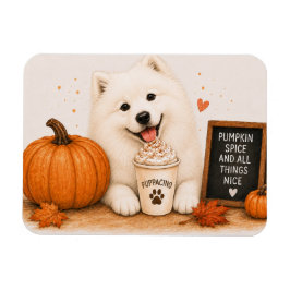 Samoyed Pumpkin Spice Magneet
