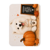 Samoyed Pumpkin Spice Magneet (Verticaal)
