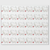 Samoyed Puppy Cadeaupapier (Vlak)