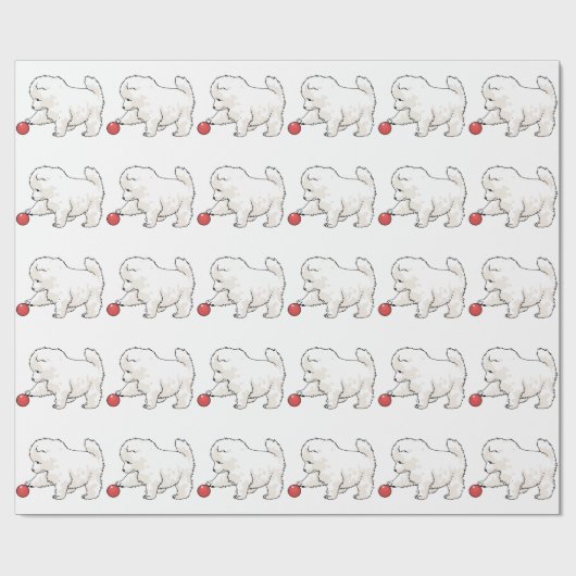 Samoyed Puppy Cadeaupapier (Vlak)