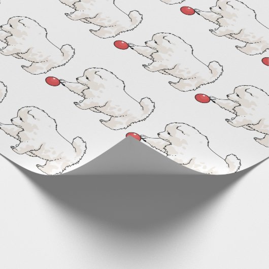 Samoyed Puppy Cadeaupapier (Hoek)