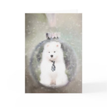 Samoyed Puppy Christmas Kaart