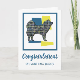 Samoyed Puppy Dog Gefeliciteerd Wenskaart Kaart
