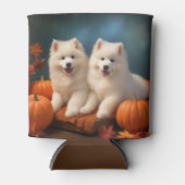 Samoyed Puppy Herfst Delight Pompoen Blikjeskoeler (Voorkant)