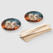 Samoyed Puppy Herfst Delight Pompoen Handwaaier (Niet-gemonteerd)