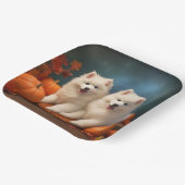 Samoyed Puppy Herfst Delight Pompoen Papieren Bordje (Gebogen)
