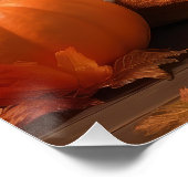 Samoyed Puppy Herfst Delight Pompoen Perfect Poster (Hoek)