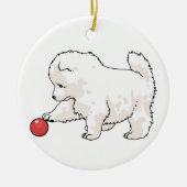 Samoyed Puppy Keramisch Ornament (Voorkant)