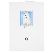 Samoyed Puppy Painting - Cute Original Dog Art (Achterkant)