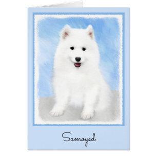 Samoyed Puppy Painting - Cute Original Dog Art
